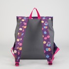 Рюкзак молодёжный с косметичкой "Сладости", 1 отдел на молнии, цвет серый/сиреневый - Фото 3