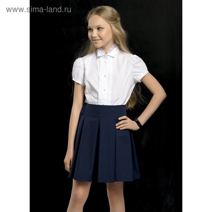 Блузка для девочки, рост 164 см, цвет белый - Фото 1
