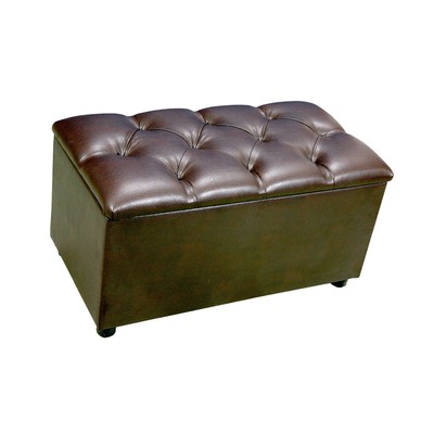 Пуф «Сундук», с ящиком для хранения, экокожа, 800×400×400 мм, цвет коричневый