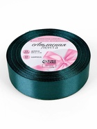 Лента атласная, 25 мм, 23±1 м, тёмно-бирюзовая №62 - Фото 5