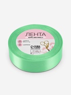 Лента атласная, 25 мм, 23±1 м, светло-зелёная №80 - Фото 6