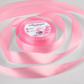 Лента атласная, 25 мм × 23 ± 1 м, цвет нежно-розовый №124
