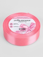 Лента атласная, 25 мм, 23±1 м, нежно-розовая №147 - Фото 5