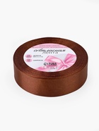 Лента атласная, 25 мм, 23±1 м, тёмно-коричневая №32 - Фото 3