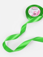 Лента атласная, 25 мм, 23±1 м, зелёная - Фото 2
