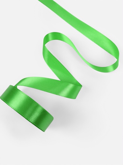 Лента атласная, 25 мм, 23±1 м, зелёная