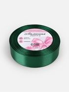 Лента атласная, 25 мм, 23±1 м, тёмно-зелёная №128 - Фото 4
