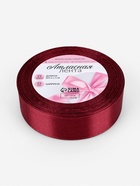 Лента атласная, 25 мм, 23±1 м, бордовая №37 - Фото 5
