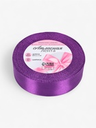 Лента атласная, 25 мм, 23±1 м, пурпурно-фиолетовая №35 - Фото 4