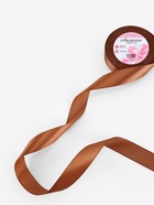 Лента атласная, 25 мм, 23±1 м, коричневая №142 - Фото 2