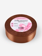Лента атласная, 25 мм, 23±1 м, коричневая №142 - Фото 5