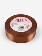 Лента атласная, 25 мм, 23±1 м, коричневая №142 - Фото 6