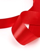 Лента атласная, 25 мм, 23±1 м, красная №26 - Фото 4