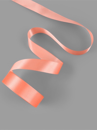 Лента атласная, 25 мм, 23±1 м, оранжевая №22
