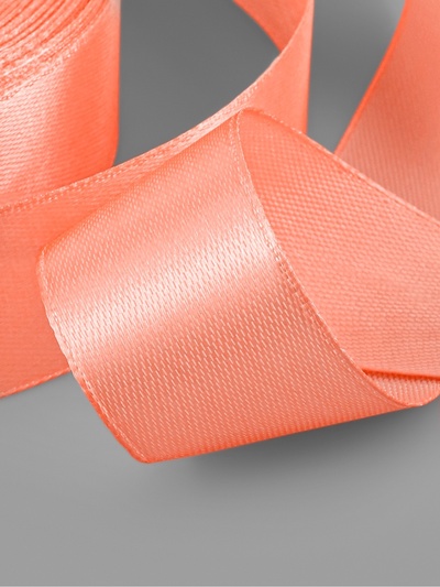 Лента атласная, 25 мм, 23±1 м, оранжевая №22
