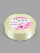 Лента атласная, 25 мм, 23±1 м, нежно-жёлтая №09 - Фото 4