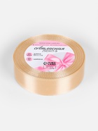 Лента атласная, 25 мм, 23±1 м, кремово-розовая №06 - Фото 4