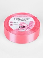 Лента атласная, 25 мм, 23±1 м, насыщенно-розовая - Фото 4