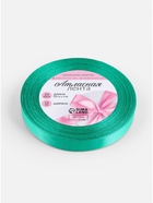 Лента атласная, 12 мм, 23±1 м, бирюзовая №54 - Фото 5