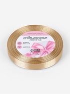 Лента атласная, 12 мм, 23±1 м, тёмно-бежевая №123 - Фото 3