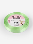 Лента атласная, 12 мм × 23 ± 1 м, цвет светло-зелёный №80 - Фото 5