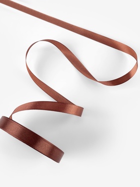 Лента атласная, 12 мм, 23±1 м, тёмно-коричневая №32 (комплект 4 шт)