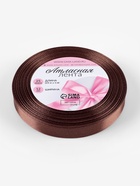 Лента атласная, 12 мм, 23±1 м, тёмно-коричневая №32 - Фото 5