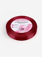 Лента атласная, 12 мм, 23±1 м, бордовая №37 - Фото 4