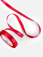 Лента атласная, 12 мм, 23±1 м, красная №33 - Фото 3