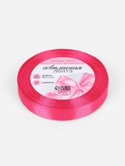 Лента атласная, 12 мм, 23±1 м, ярко-розовая №28 - Фото 5