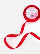 Лента атласная, 12 мм, 23±1 м, красная №26 - Фото 2