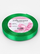 Лента атласная, 12 мм, 23±1 м, зелёная №19 - Фото 5