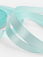 Лента атласная, 12 мм, 23±1 м, голубая №211 - Фото 4