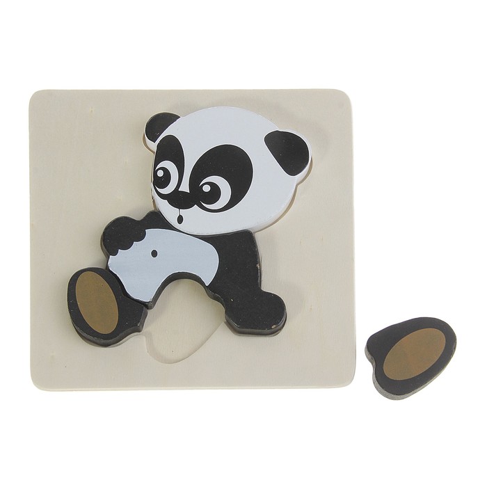 Рамка - вкладыш "Панда", 4 элемента - Фото 1