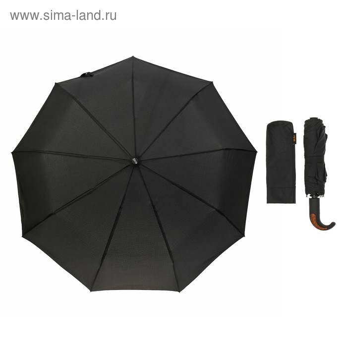 Зонт автоматический, R=52см, цвет чёрный