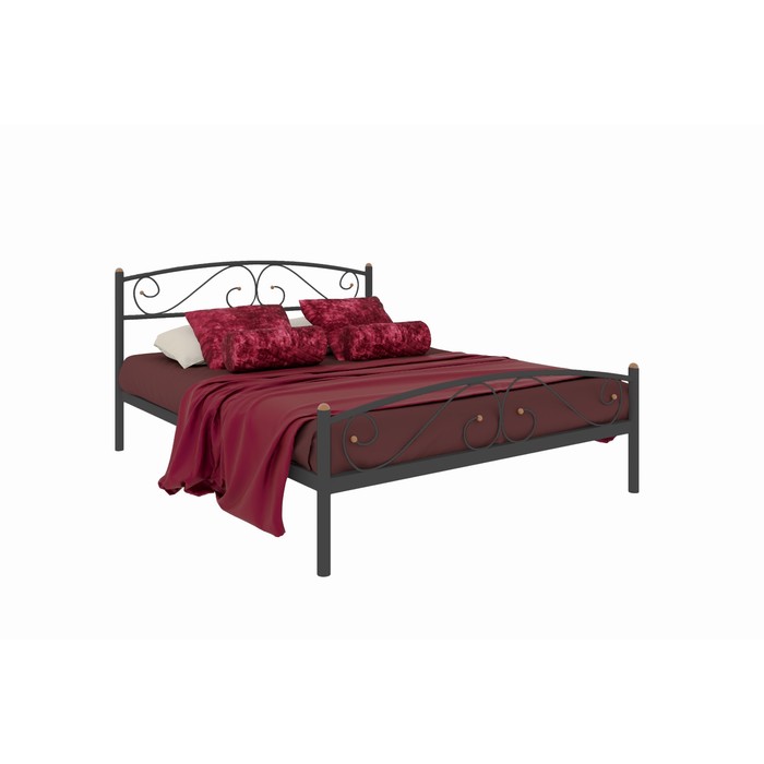 Кровать «Вероника плюс», 1200×1900 мм, металл, цвет чёрный
