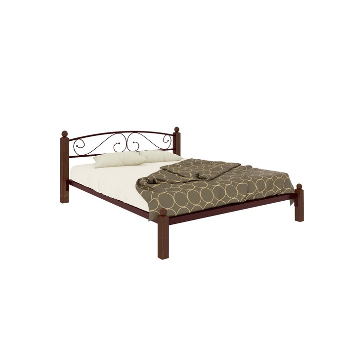 Кровать «Вероника Люкс», 1200×2000 мм, металл, цвет коричневый
