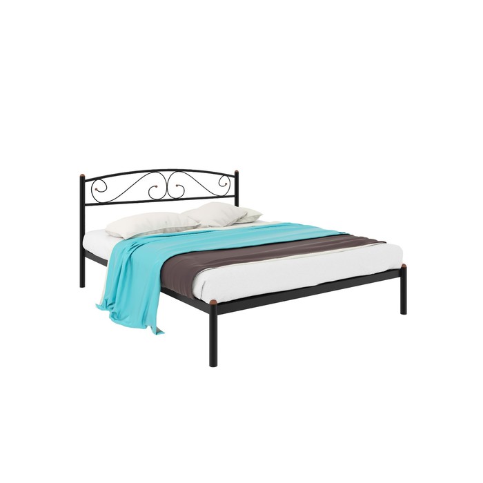 Кровать «Вероника», 190 × 140 cм, каркас чёрный