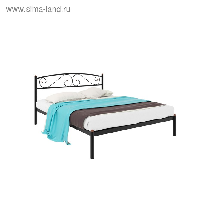 Кровать «Вероника», 1400×1900 мм, металл, цвет чёрный - Фото 1