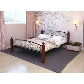 Кровать «Вероника Люкс Плюс», 1200×2000 мм, металл, цвет чёрный