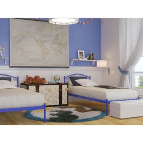 Кровать «Вероника Мини», 900×1900 мм, металл, цвет синий