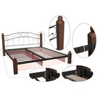 Кровать «Диана Люкс Мягкая», 1600×2000 мм, металл, цвет коричневый - Фото 3