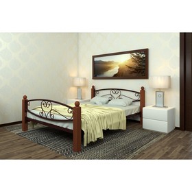 Кровать «Каролина Люкс Плюс», 1600×2000 мм, металл, цвет коричневый