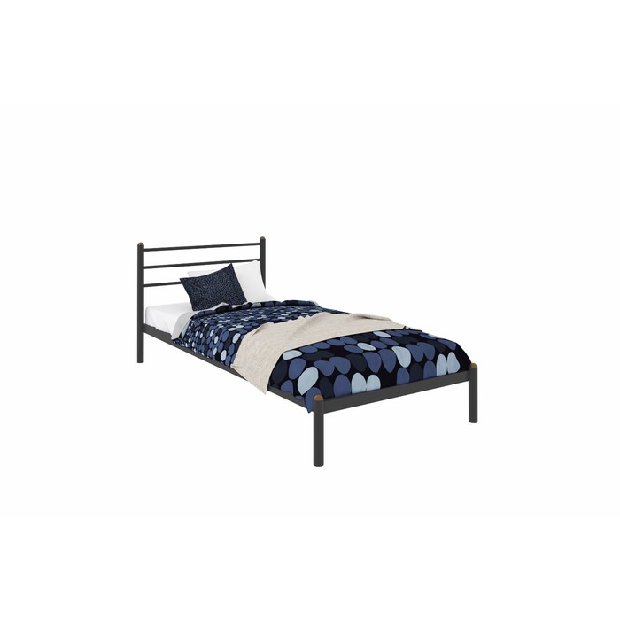 Кровать «Милана Мини», 800×1900 мм, металл, цвет чёрный