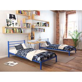 Кровать «Милана Мини», 800×1900 мм, металл, цвет синий