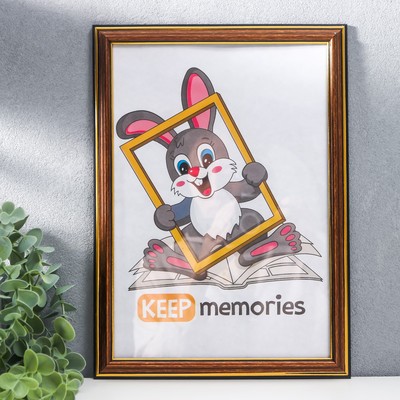 Фоторамка для фото 21×30 см Keep memories, Interior Office, пластик, под латунь