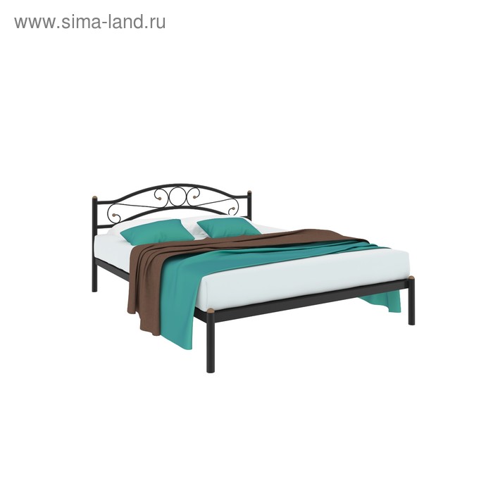 Кровать «Надежда», 1600×2000 мм, металл, цвет чёрный - Фото 1