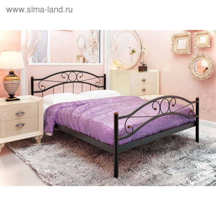 Кровать «Надежда Плюс», 1600×2000 мм, металл, цвет коричневый - Фото 1