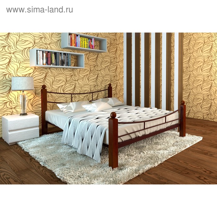 Кровать «Софья Люкс Плюс», 1400×2000 мм, металл, цвет коричневый - Фото 1