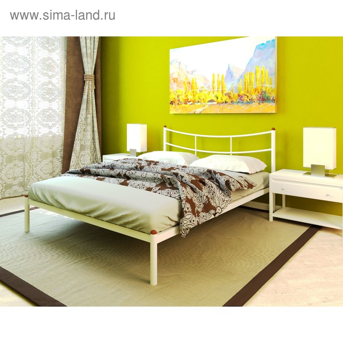 Кровать «Софья», 1600×2000 мм, металл, цвет белый - Фото 1